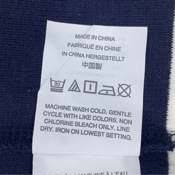 J Crew Top Horizontal Stripes Blue/Cream Pullover Size XS Long Sleeve - Picture 9 of 9